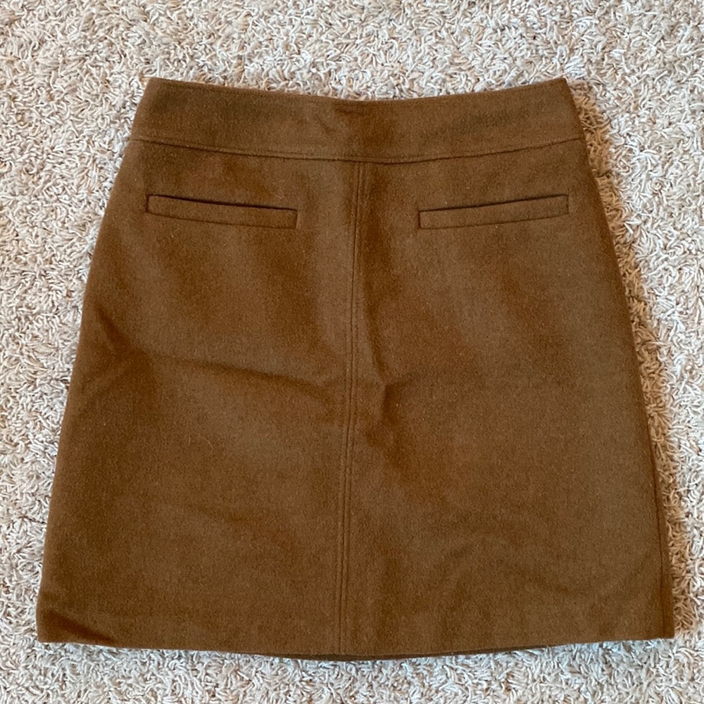 Petite Loft Camel Wool Skirt